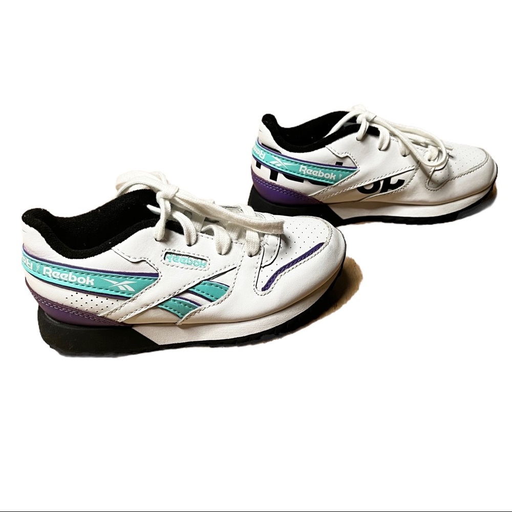 Reebok Kids Classic 90s Leather Ripple ATI Lace Up Sneakers Sz 10